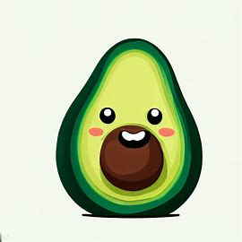 Imagine an avocado with a personality and create an illustration of it.. Image 4 of 4