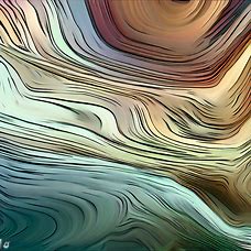 Create an abstract earth-scape where lines, shapes, and colors form a mesmerizing pattern inspired by earth's natural beauty