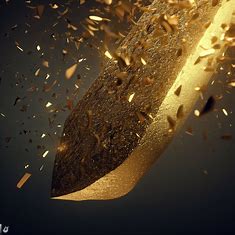 Create a massive, glittering wedge of gold that can be used to pry something open.