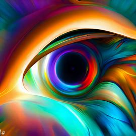 Create an abstract representation of a cornea, with vibrant colors and interesting patterns.. Image 2 of 4