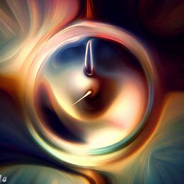 Generate a surrealistic icon that represents the concept of time.