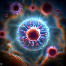 Create an image that depicts the beauty of the coronavirus under a microscope.
