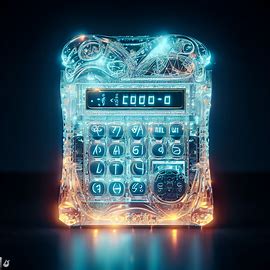 Imagine a calculator made of crystal, with glowing numbers and intricate designs, show us what it would look like. Image 2 of 4