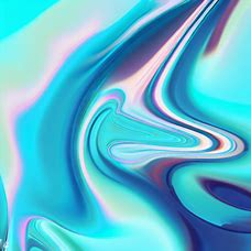 Create a surreal and abstract art piece with a bright blue background that makes the viewers feel peaceful.