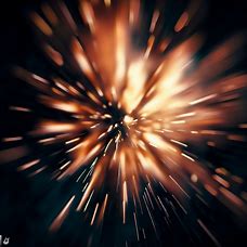 A close-up shot of a single exploding firework in slow motion.