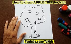 Image result for Apple Tree Drawing for Kids