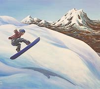 Image result for Snowboarding Art