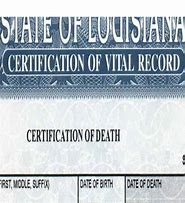 Image result for Louisiana Death Certificate