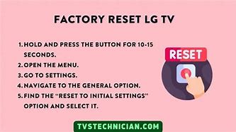 Image result for How to Reset LG TV