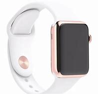 Image result for Rose Gold Apple Watch with White Band