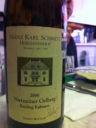 Image result for Franz Karl Schmitt Niersteiner Kranzberg Riesling Auslese