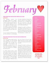 Image result for February Newsletter Free Templte
