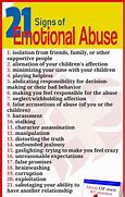 Image result for 10 Signs of Emotional Abuse