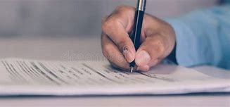Image result for Man Signing a Contract
