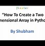 Image result for 2-Dimensional Array
