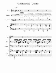 Image result for Clint Eastwood Gorillaz Sheet Music Violin