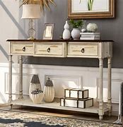 Image result for Tall Console Tables with Shelves