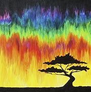 Image result for Acrylic Silhouette Painting