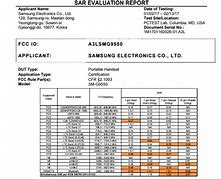 Image result for Samsung SAR Comparison Chart