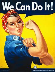 Image result for We Can Do It Poster. Cartoon