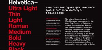 Image result for Helvetica Font Family