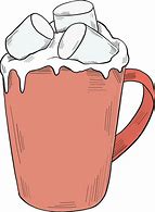 Image result for Hot Chocolate Clip Art Black and White