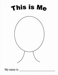 Image result for Preschool Self Portrait Template