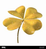 Image result for Gold Four Leaf Clover