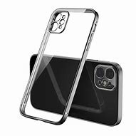 Image result for Square Case for iPhone 12 Pro Max Clear with Black Edges