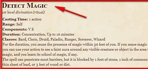 Image result for Detect Magic 5E