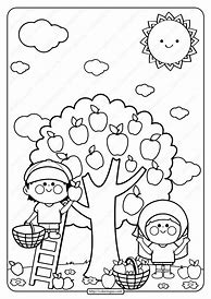 Image result for Apple-Picking Coloring Pages