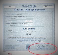 Image result for NY Marriage Certificate