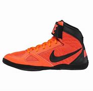 Image result for Bright Orange and White Wrestling Shoes