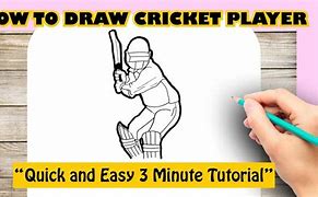 Image result for Cricket Player Drawing