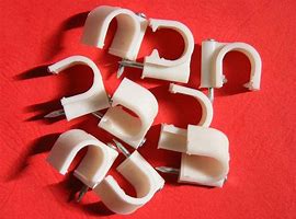 Image result for White Coaxial Cable Clips
