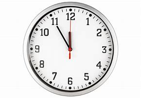 Image result for 12 AM On an Analog Clock