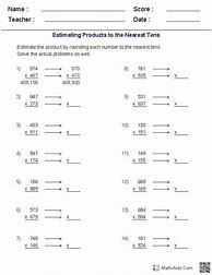 Image result for Estimating Sums 3rd Grade