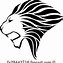 Image result for Black and White Roaring Lion Head