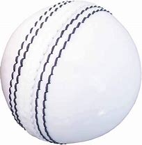 Image result for White Cricket Ball with Blue Seam