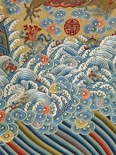 Shaolin Temple painting | Chinese patterns, Chinese fabric, Chinese art