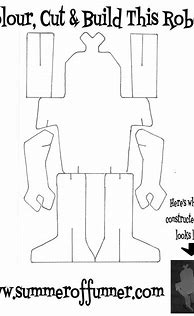 Image result for Draw a Cut Out Robot