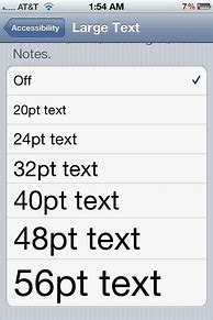 Image result for Ideal Font Size iPhone