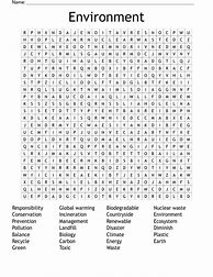 Image result for Word Search About the Environment
