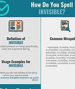 Image result for How Do You Spell Invisible