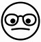 Image result for Nerd Emoji Black and White