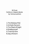 Image result for 39 Clues Vespers