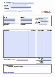 Image result for Simple Invoice Template Word