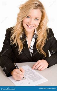 Image result for Female Signing Documents