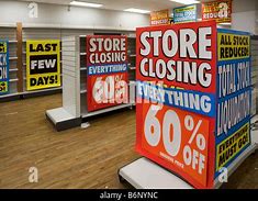 Image result for All Stock Reduced Store Closing Sign