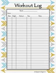 Image result for Weekly Workout Log Printable